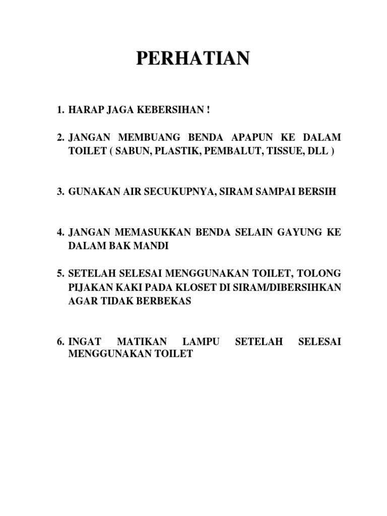 PERHATIAN | PDF