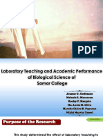 Effect of Laboratory Teaching on Academic Performance