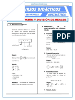 Multiplicación y División de Números Reales para Tercero de Secundaria