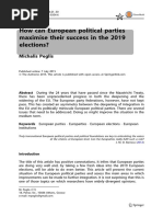 How Can European Political Parties Maximise Their Success in The 2019 Elections?