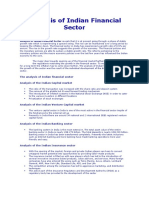 Analysis of Indian Financial Sector