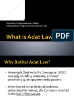 Adat Law - Session I University of Indonesia Faculty of Law Undergraduate Programme-International Class