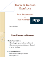 Testes Paramétricos e Não-Paramétricos