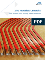 Adhesive Materials Checklist:: What To Know When Bonding Rubber Adhesives