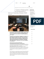 Delegación y Catastro Multipropósito Nuevas Formas de Administrar La Tierra en Colombia - Director IGAC - Noticias