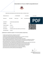 CERTIFICATE (DL1LS1646) Entry Permission Application