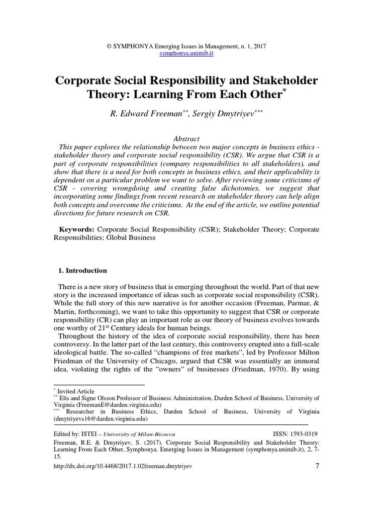 Corporate Social Responsibilit | PDF | Corporate Social Responsibility ...