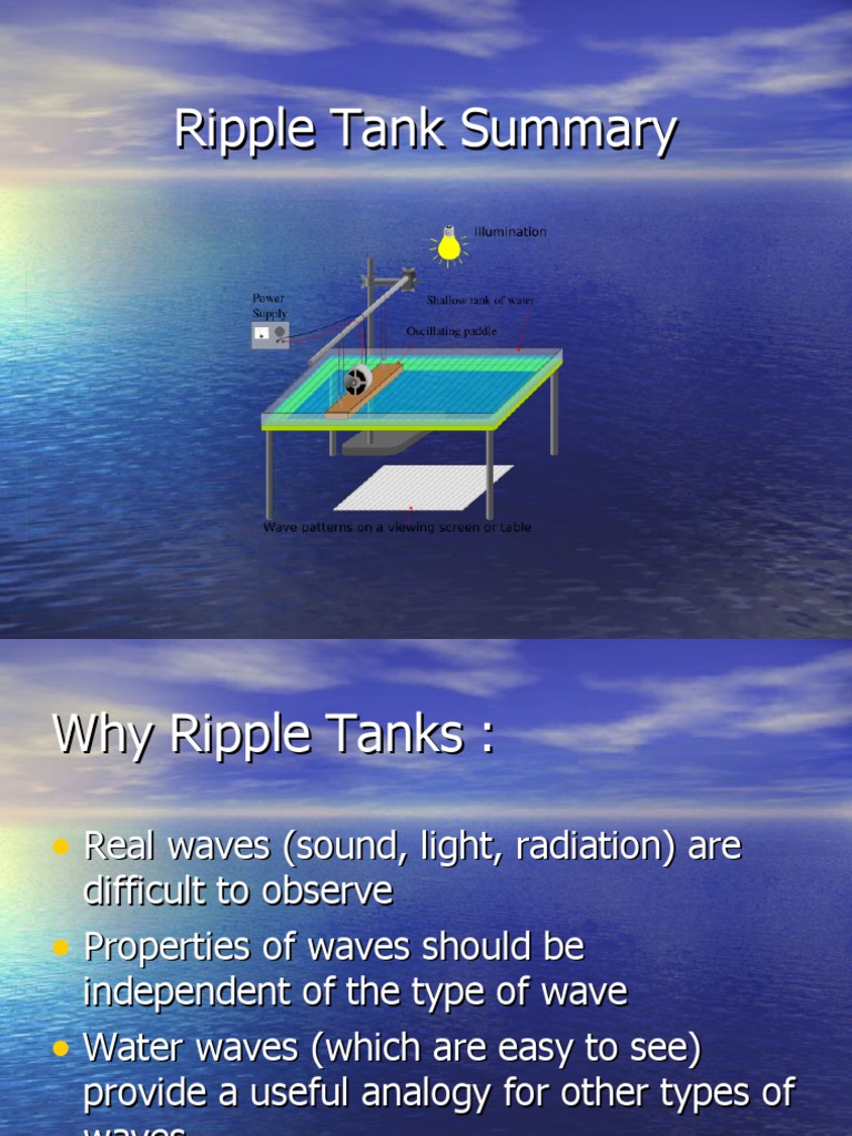 Understanding Ripple Tank Physics | PDF | Wavelength | Waves