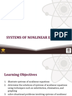 (6) Systems of Nonlinear Equations