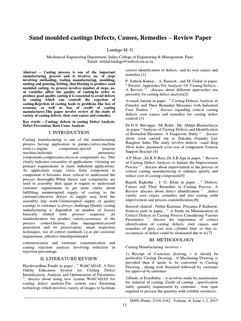Die casting defect picture