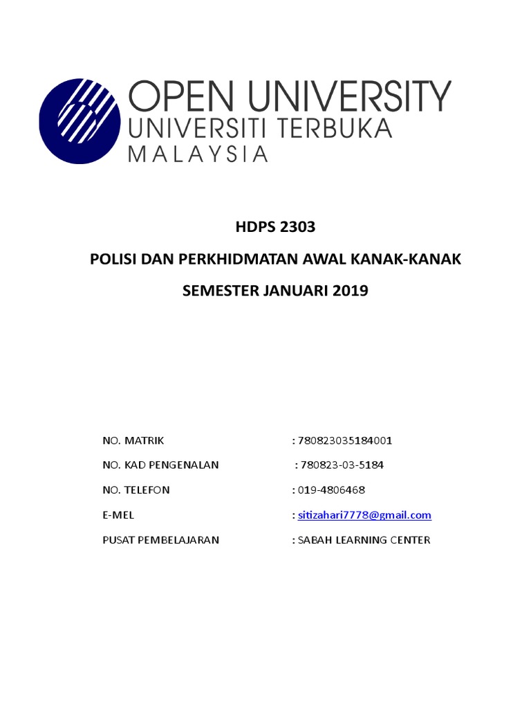 Tugasan Hdps 2303 Polisi Perkhidmatan Pdf