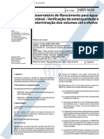 55.NBR 5650 - Reservatório de Fibro Cimento - Estanqueidade