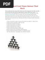 Download Clever and Cool Team Names That Rock by Siva Mantri SN40528942 doc pdf