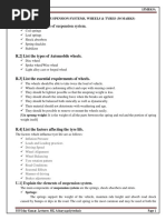 List The Elements of Suspension System