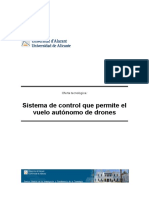 Sistema de control que permite el vuelo autónomo de drones 