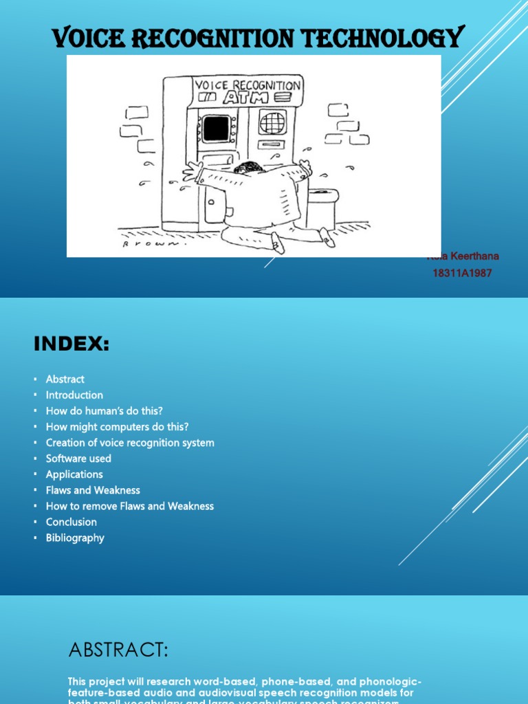Voice Recognition Technology 1-1 | PDF | Speech Recognition | Cognitive ...