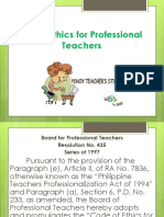 Code Ethics For Professional Teachers