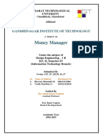 Money Manager: Gandhinagar Institute of Technology