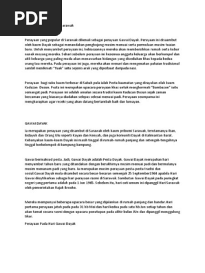 Perayaan Di Sabah Dan Sarawak Pdf