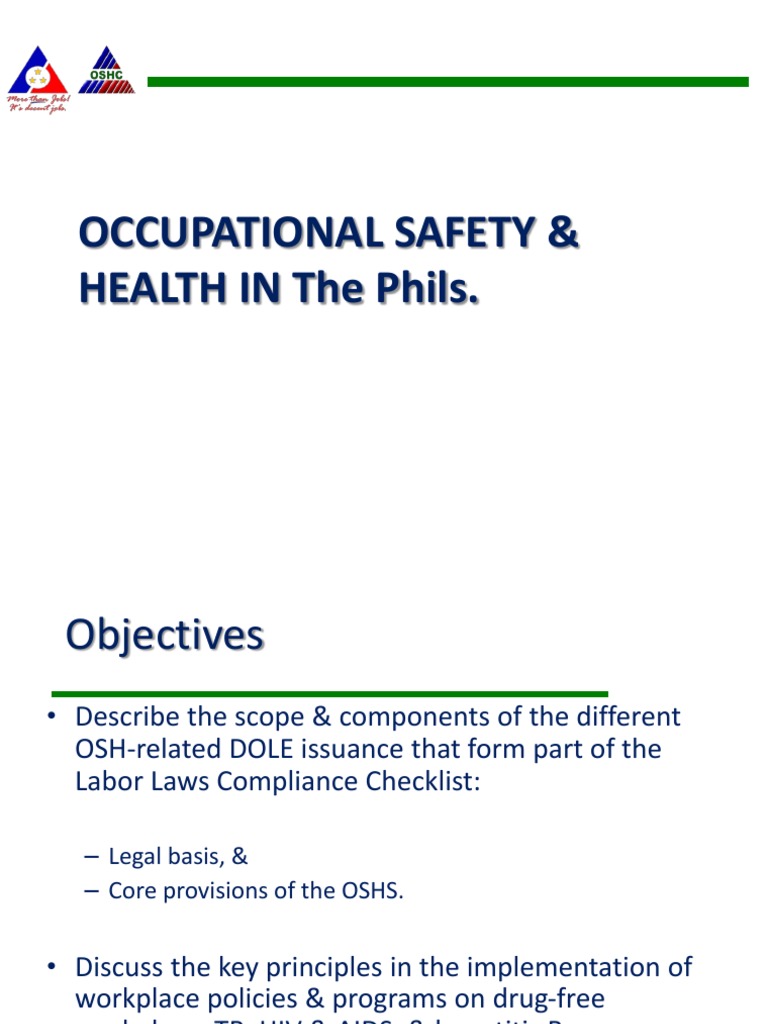 Occupational Safety & HEALTH IN The Phils | PDF | Occupational Safety ...