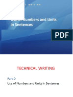 Use Numbers & Units in Sentences