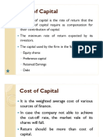 Cost of Capital: Equity Shares Preference Capital Retained Earnings Debt