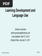 Learning Development and Language Use Anthony Acevedo