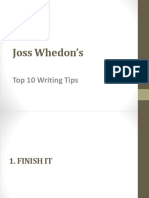 Joss Whedon's Top 10 Writing Tips
