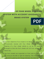 Fabrication of Four Wheel Steering System With Accident Avoidance Brake System