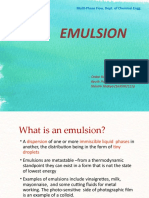 Emulsion: Multi-Phase Flow, Dept. of Chemical Engg