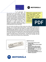 Motorola's Automatic Drive Unit, Model ADU-, and QAM Automatic Drive Unit, Model QADU-, Provide Amplifier Output Level Stabilization Over Temperature