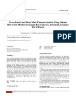 Geotechnical and Rock Mass Characterization Using Seismic Rfraction Method