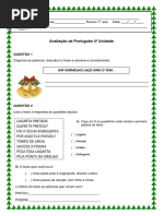 Avaliação de Português 4ª Unidade