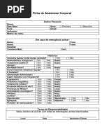 Ficha de Anamnese Corporal