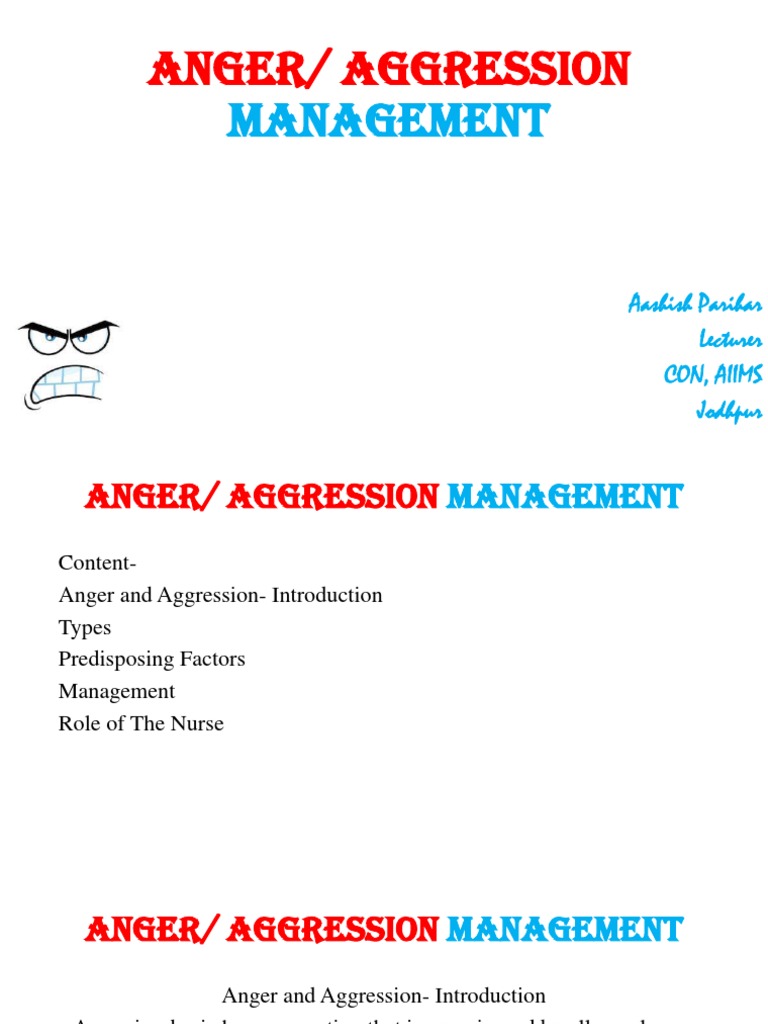 Anger and Aggression Management Guide | PDF | Aggression | Anger