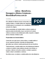 Centella Asiática - Benefícios, Dosagem e Efeitos Colaterais