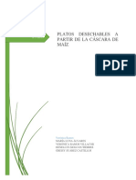 PLATOS DESECHABLES A PARTIR DE LA CÁSCARA DE MAÍZ Gestión