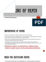Recycling of Paper