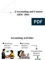 Managerial Accounting and Control ABM