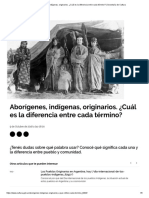 Aborígenes, Indígenas, Originarios ¿Cuál Es La Diferencia Entre Cada Término?