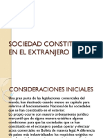 Sociedad Constituida en El Extranjero