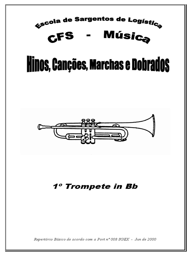 Partitura - Canção da Infantaria (1º Trompete em Sib) 