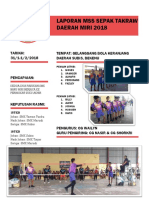 Laporan Mss Sepak Takraw Daerah Miri 2018: Tarikh: 31/1-1/2/2018 Tempat: Gelanggang Bola Keranjang Daerah Subis, Bekenu