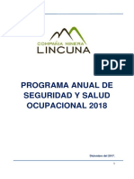 Programa Anual de Seguridad y Salud Ocupacional 2018