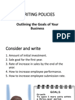 6.1 Writing Goals For Policy