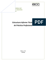 Estructura Informe Técnico de Práctica Profesional