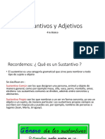 Guía de Sustantivos y Adjetivos 4to Básico