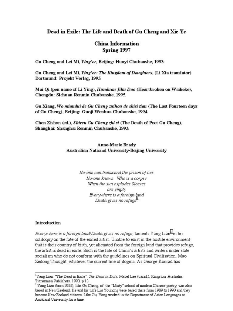 Dead in Exile PDF 