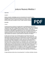UMSA - Asignatura Nuevos Medios I - Apuntes Unidad 1 PDF