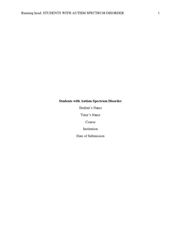 Understanding Autism Spectrum Disorder | PDF | Autism Spectrum | Autism